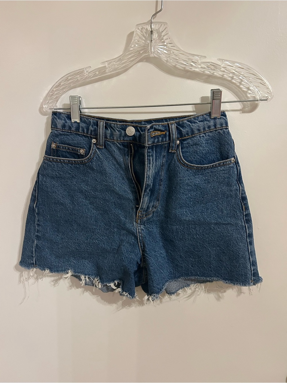 Rhythm High-Rise Raw Hem Denim Shorts